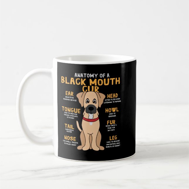 Caneca De Café Cachorro Negro Cura Anatomia Engraçado Mãe Pai Gif (Esquerda)