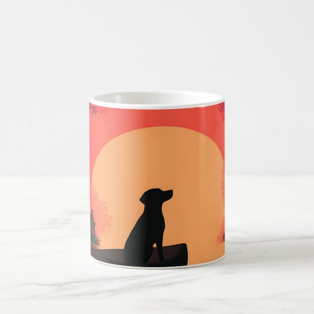 Caneca De Café Cachorro Negro Labrador Mínimo (Centro)