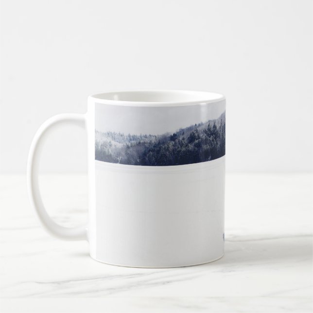 CANECA DE CAFÉ CACHORRO NUMA PLACA DE NEVE (Esquerda)