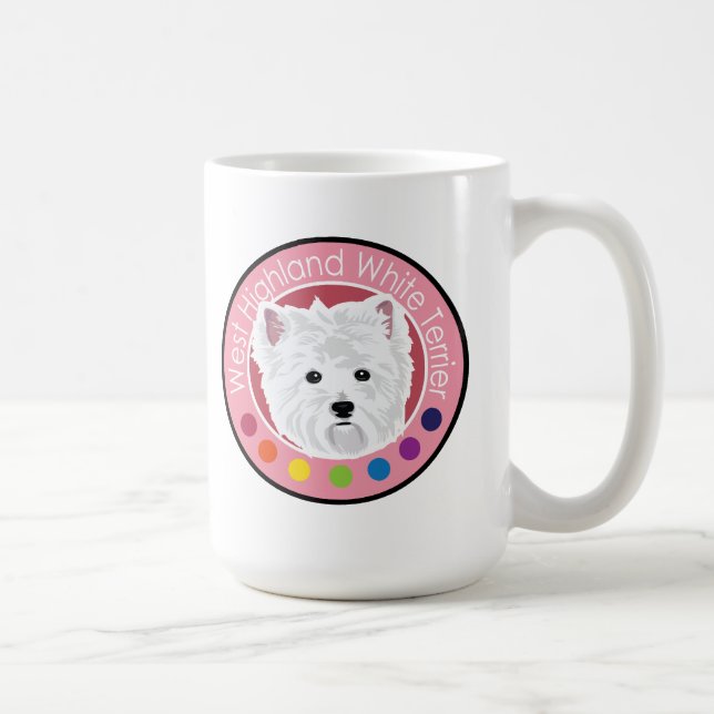 Caneca De Café Cachorro Oeste da rodovia branca terrier (Direita)