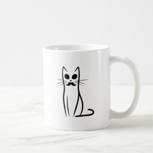 Caneca De Café Cachorro Pai Gato Gato Papá Engraçado Minimalis