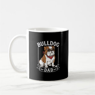 Caneca De Café Cachorro Papai Bulldog Óculos de Sol Bandana