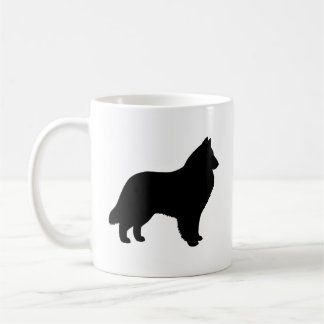 Caneca De Café Cachorro-pasteleiro belga Silhouettes