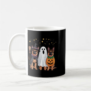 Caneca De Café Cachorro Pastor Alemão da Bomba de Halloween das M