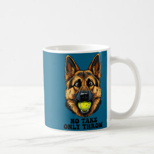 Caneca De Café Cachorro pastor alemão engraçado bola de tênis mãe