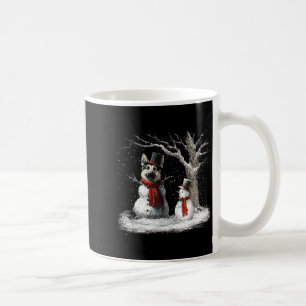 Caneca De Café Cachorro Pastor Alemão Engraçado Na Árvore De Nata