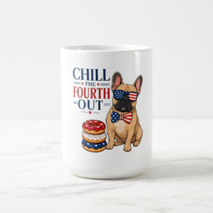 Caneca De Café Cachorro Patriótico Francês Divertido Esfrie o Qua