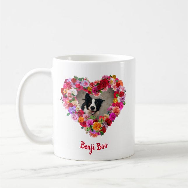 Caneca De Café Cachorro Personalizado / Cachorro Pet FotoRosa (Esquerda)