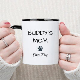 Caneca De Café Cachorro personalizado mãe com pata
