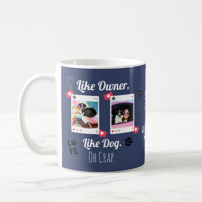 Caneca De Café Cachorro Personalizado | Presente personalizado de (Esquerda)