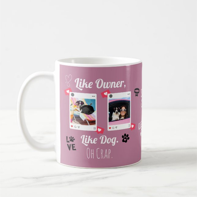 Caneca De Café Cachorro Personalizado | Presente personalizado de (Esquerda)