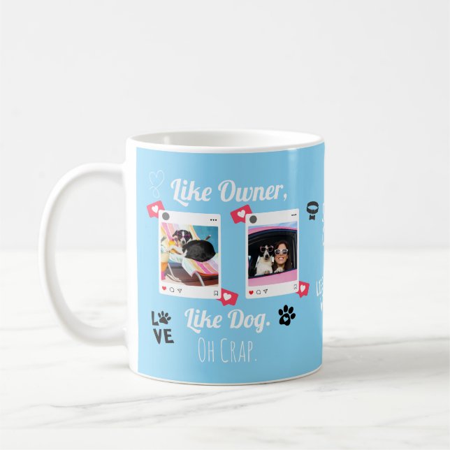 Caneca De Café Cachorro Personalizado | Presente personalizado de (Esquerda)