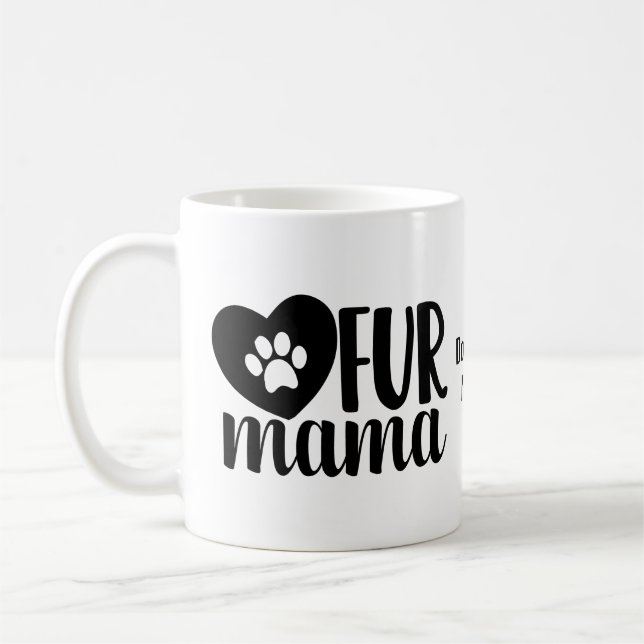 Caneca De Café Cachorro Personalizável Mama Café (Esquerda)
