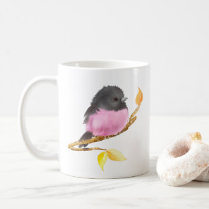 Caneca De Café Cachorro Pink Robin Bird