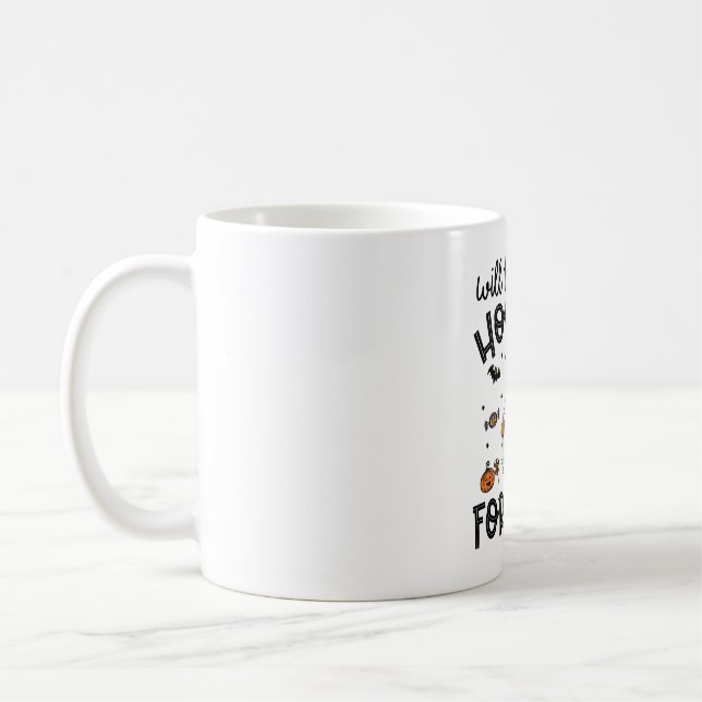 Caneca De Café Cachorro Pitpull Fantasma Assustador de Halloween (Esquerda)