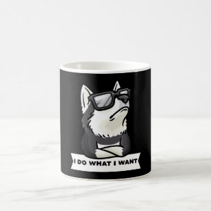 Caneca De Café Cachorro Pomsky Engraçado