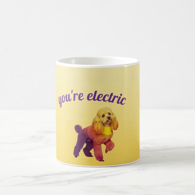 Caneca de Café Cachorro Poodle Elétrico Pop Art (Centro)