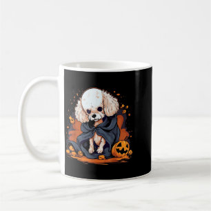 Caneca De Café Cachorro Poodle Halloween