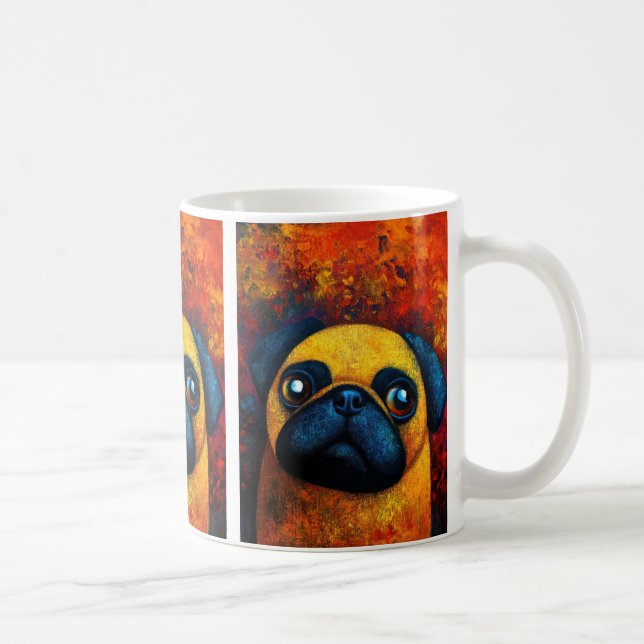 Caneca De Café Cachorro Portraje Café Mug (Direita)