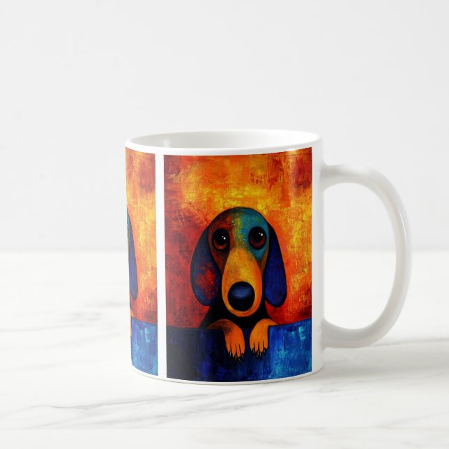 Caneca De Café Cachorro Portraje Café Mug (Direita)