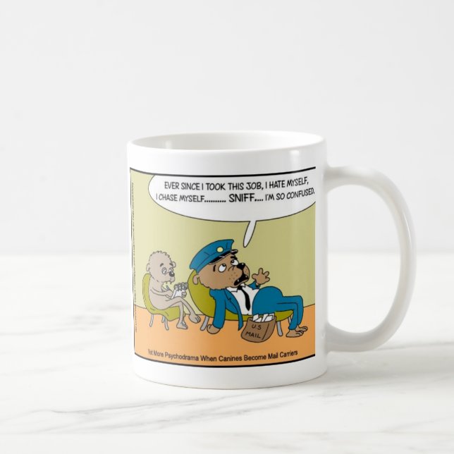 Caneca De Café Cachorro Postal em Terapia Presentes de Desenho An (Direita)