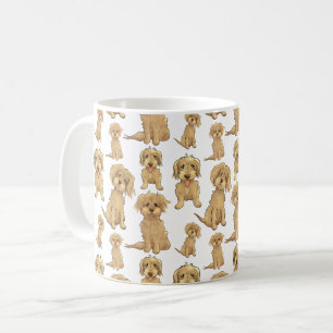 Caneca De Café Cachorro Prato-de-porco Marrom labradoodle goldend