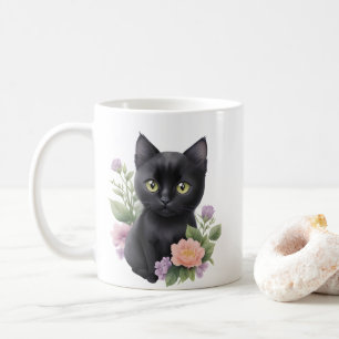 Caneca De Café Cachorro Preto Cachoroso