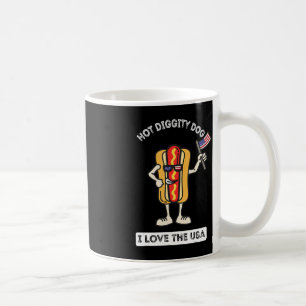 Caneca De Café Cachorro Quente de 4 de Julho Patriótico BBQ Pique