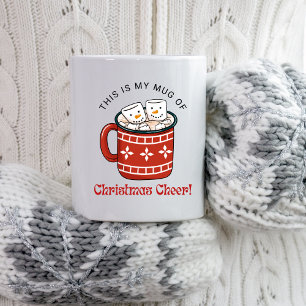 Caneca De Café Cachorro quente de Natal desenhado à mão Diversão