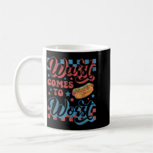 Caneca De Café Cachorro Quente Wurst Chega Ao Pior 4 De Julho Eng