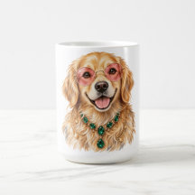 Cachorro Retriever Dourado em Aquarela | Arte para