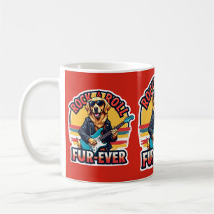 Caneca De Café Cachorro Retriever Dourado Fur-Ever de Rock and Ro