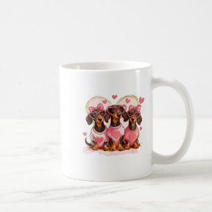Caneca De Café Cachorro Salsicha Fofo Coração de Namorados Amante
