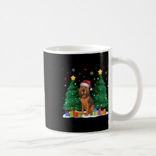Caneca De Café Cachorro Sangrento Abraça Santa Hat Feia De Natal