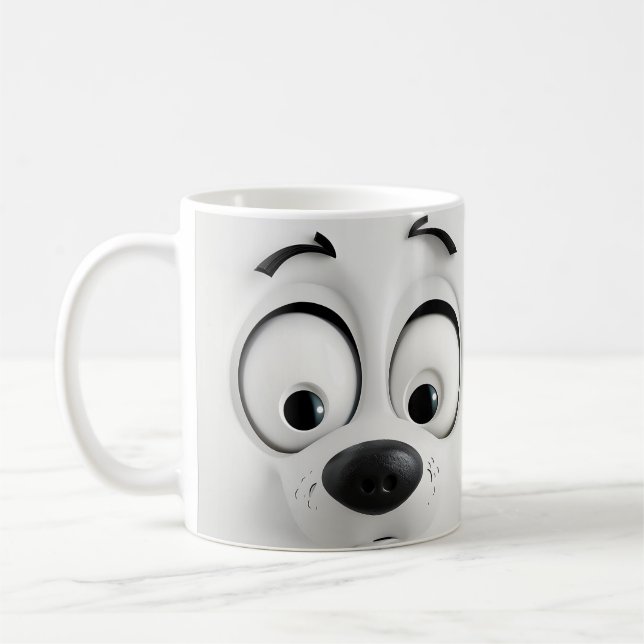 Caneca De Café Cachorro Sarcasiano Face 3D (Esquerda)