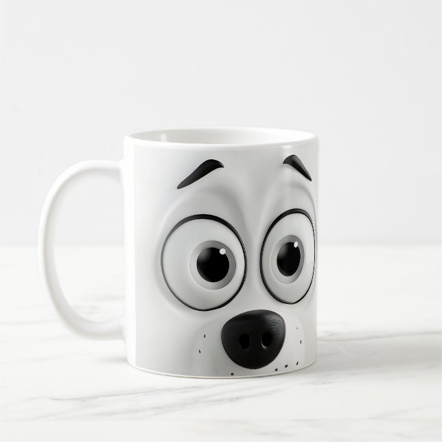 Caneca De Café Cachorro Sarcasiano Face 3D (Esquerda)