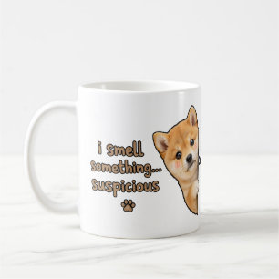 Caneca De Café Cachorro Shiba Inu Fofinho Citação de Cheiro Engra