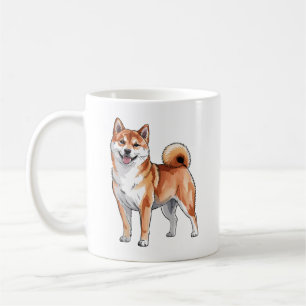 Caneca De Café Cachorro Shiba Inu - Fofo e Feliz