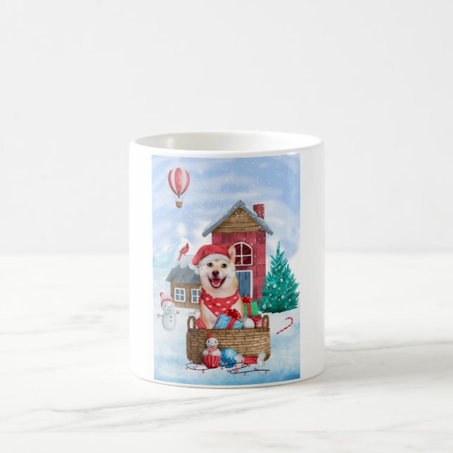 Caneca De Café Cachorro Shiba Inu Na Casa Dos Cachorros De Natal  (Centro)