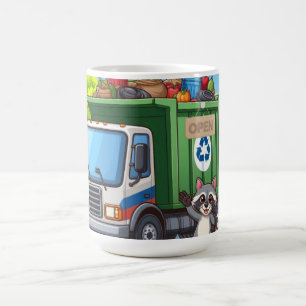 Caneca De Café Cachorro simpático e caminhão de "comida"