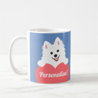 Caneca De Café Cachorro Spirz Japonês Adorável Personalizável