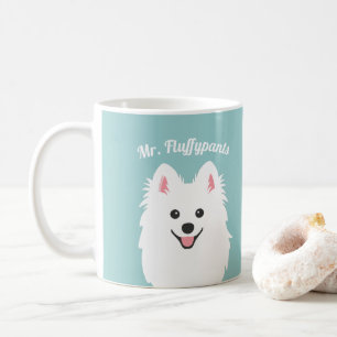 Caneca De Café Cachorro Spitz Japonês Personalizado / Samoyed Mu