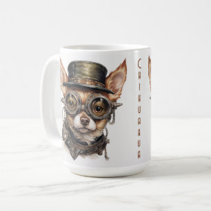 Caneca De Café Cachorro Steampunk Chihuahua