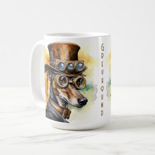 Caneca De Café Cachorro Steampunk Greyhound