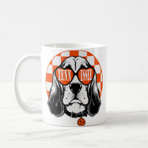 Caneca De Café Cachorro Tennessee Hound Laranja Branco Rocky Top 