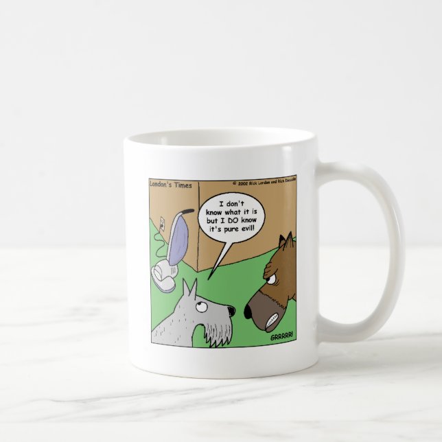 Caneca De Café Cachorro VS. Limpador de Vácuo Presentes e Coleçõe (Direita)