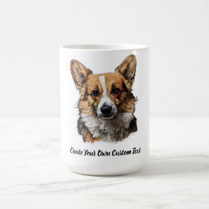 Caneca De Café Cachorro Welsh Corgi Crie Seu Próprio Texto Person