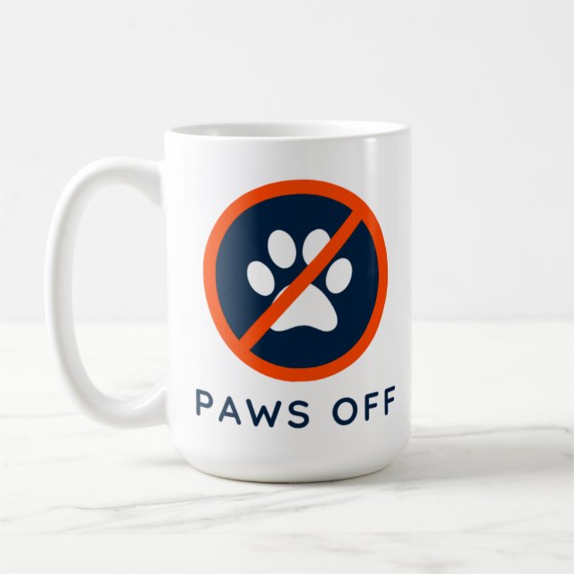 Caneca De Café CachorroDesaparecido - patas fora de 15 oz (Esquerda)