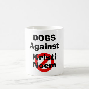 Caneca de Café Cachorros Contra Kristi Noem