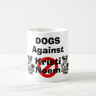 Caneca de Café Cachorros Contra Kristi Noem